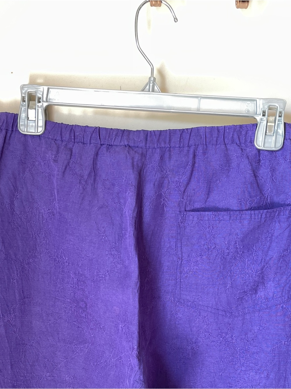 Vintage Chico's Purple Linen Silk Pants Size Large - Picture 7 of 8